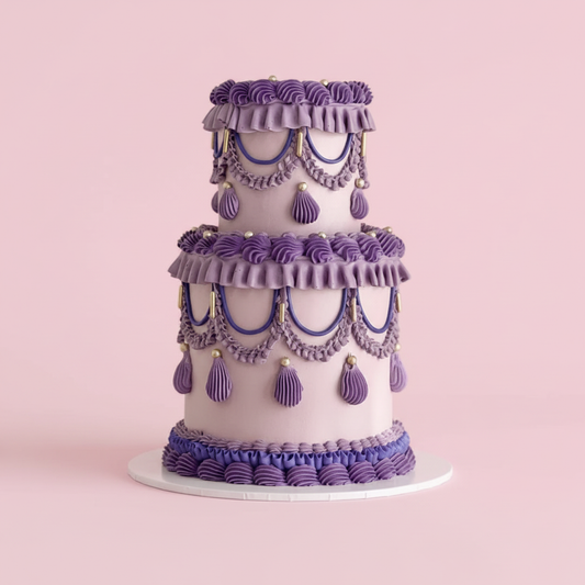 Lambeth Two-Tier Multicolour Cake