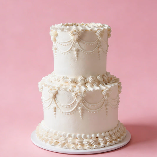 Lambeth Two-Tier White Cake